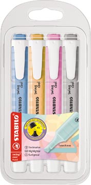 [275/4-08-2] Stabilo swing cool surligneur pastel, etui de 4 pièces, assorti