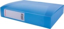 Pergamy boîte de classement, pour ft a4, en pp de 700 micron, dos de 6 cm, bleu translucide