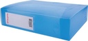Pergamy boîte de classement, pour ft a4, en pp de 700 micron, dos de 8 cm, bleu translucide