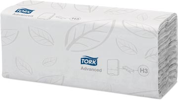 [290269] Tork essuie-mains c-fold, 2-plis xl, système h3 advanced, blanc, 20 paquets de 96 feuilles
