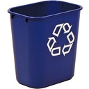 Rubbermaid bac de recyclage, sans bacs de séparation, 26,6 litre, bleu