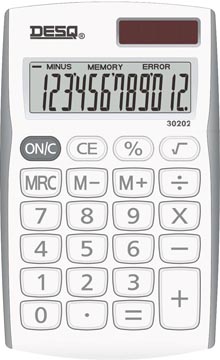 [302020] Desq calculatrice de poche mobile 30202, blanc