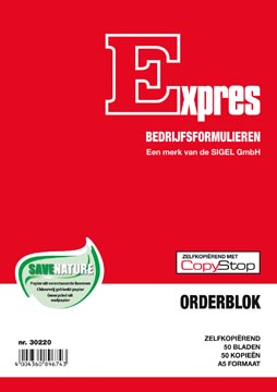 [30220] Sigel expres orderbook, ft a5, néerlandais, dupli (50 x 2 feuilles)
