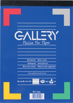 [3035] Gallery bloc de notes, ft a5, ligné