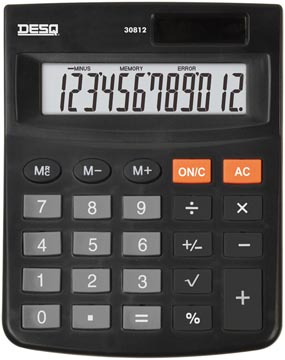 [30812] Desq calculatrice de bureau heavy duty compact 30812 , noir