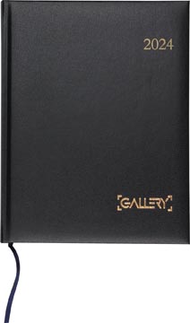 [31080ZW] Gallery agenda, weektimer, 2024, noir