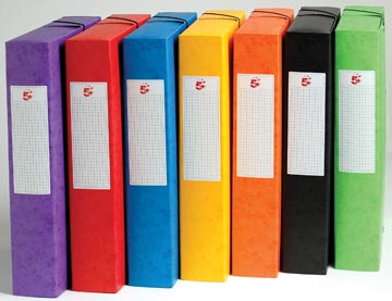 [314387] Pergamy boîte de classement, dos de 6 cm, couleurs assorties
