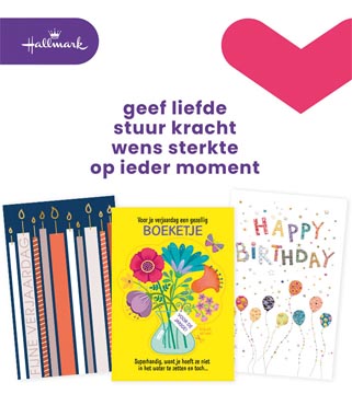 [3181767] Hallmark set de recharge cartes de souhaits, anniversaire (nl), paquet de 12 pièces