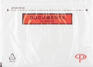[320779] Pergamy pochettes d'expédition document ci-inclus transparent, ft c6: 165 x 115 mm, boîte de 100 pièces