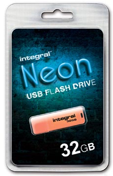 [32NEONO] Integral neon clé usb 2.0, 32 go, orange