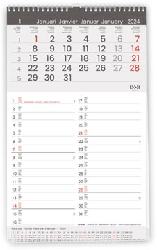 [330214] Calendrier mois memo-manager, 4 langues