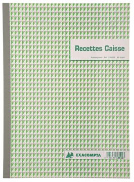 [33502X] Exacompta recettes caisse, ft a4, français, dupli (50 x 2 feuilles)