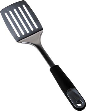 [3410127] Cosy malmo spatule à trous, en rvs, 33 cm, noir