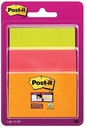 Post-it super sticky notes, 45 feuilles, 3 formats, couleurs assorties néon , sous blister