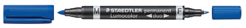 [348-3] Staedtler lumocolor duo 348, marqueur permanent, bleu