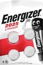Energizer piles bouton lithium cr2025, blister de 4