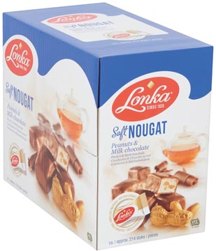 [36423] Lonka nougat, emballé séparément, 12g, boîte de 214 pièces, cacahuète chocolat au lait