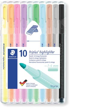 [366SB10] Staedtler triplus textsurfer, étui chevalet de 10 pièces