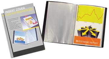 [37715] Beautone protège documents personnalisable, a4, 20 pochettes, noir