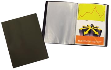 [37915B] Beautone protège documents, a4, 20 pochettes, noir