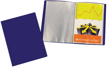 [37932B] Beautone protège documents, a4, 40 pochettes, bleu