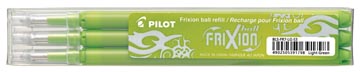 [391798] Pilot recharges pour frixion ball et frixion ball clicker, vert clair , étui de 3 pièces