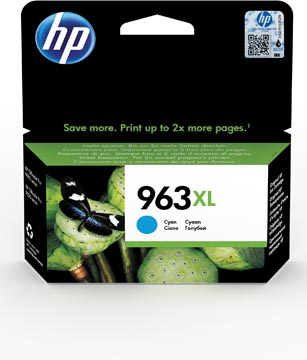 [3JA27AE] Hp cartouche d'encre 963xl, 1.600 pages, oem 3ja27ae, cyan