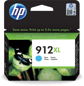 [3YL81AE] Hp cartouche d'encre 912xl, 825 pages, oem 3yl81ae#bgx, cyan