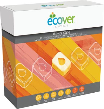 [4004064] Ecover tablettes pour lave-vaisselle, boîte de 68 pièces