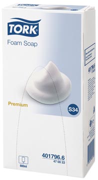 [401796] Tork savon mousse, premium, système s34, flacon de 800 ml