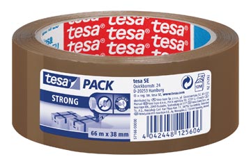 [402438M] Tesa ruban adhésif d'emballage strong, ft 38 mm x 66 m, pp, brun