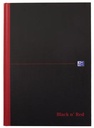 Oxford black n' red cahier rembordé, 192 pages, ft a4, quadrillé 5 mm