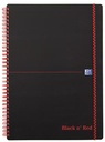 Oxford black n' red cahier spiralé en plastique, 140 pages ft a4, quadrillé 5 mm