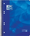 Oxford school projectbook cahier à reliure, ft a5+, 6 trous, ligné, bleu