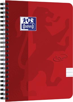 [4103999] Oxford school touch bloc spirale, ft a5, 140 pages, ligné, rouge