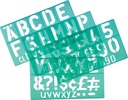 Linex trace-lettres, 50 mm, set de 4 pièces