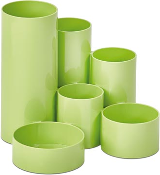 [4115552] Maul organisateur de bureau tubo, 6 compartiments, ø15x12.5cm, plumier lime vert