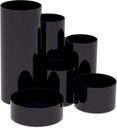 Maul organisateur de bureau tubo, 6 compartiments, ø15x12.5cm, plumier noir