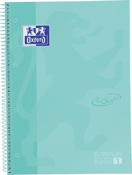 [4117274] Oxford school touch bloc spirale, ft a4+, 160 pages, quadrillé 5 mm, turquoise pastel