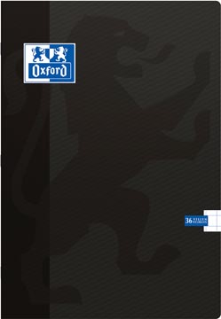 [4117317] Oxford school cahier, ft a4, 72 pages (36 feuilles), avec marge, quadrillé 10 mm, noir