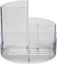 Maul organisateur de bureau roundbox, ø14x12.5cm, 7 compartiments, plumier transparent
