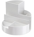 Maul organisateur de bureau roundbox eco, 85% recycled, ø14x12.5cm, 7 compartiments, plumier blanc