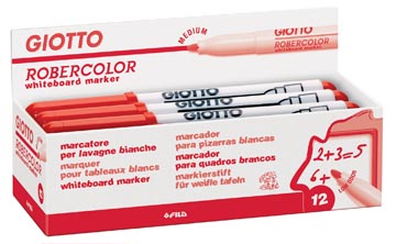[413402] Giotto robercolor marqueur pour tableaux blancs, moyen, pointe ronde, rouge