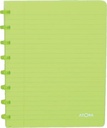 Atoma trendy cahier, ft a5, 144 pages, ligné, transparant groen
