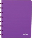 Atoma trendy cahier, ft a5, 144 pages, ligné, transparant paars