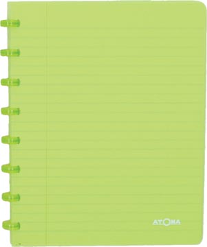 [4136103] Atoma trendy cahier, ft a5, 144 pages, commercieel quadrillé, transparant groen