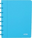 Atoma trendy cahier, ft a5, 144 pages, commercieel quadrillé, transparant turkoois