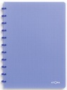 Atoma trendy cahier, ft a4, 144 pages, quadrillé 5 mm, transparant blauw