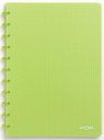 Atoma trendy cahier, ft a4, 144 pages, quadrillé 5 mm, transparant groen
