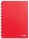 Atoma trendy cahier, ft a4, 144 pages, quadrillé 5 mm, transparant rood